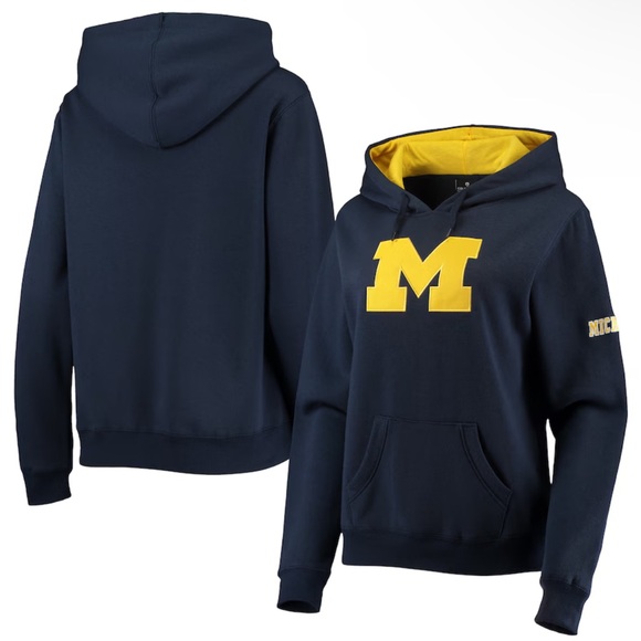 Colosseum Tops - Women's Colosseum Michigan Wolverines Big Logo Team Pullover